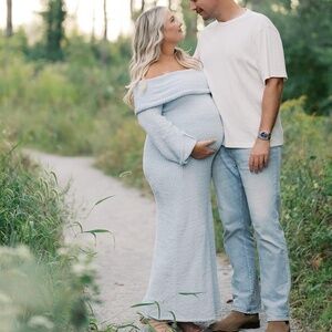 Nora Knit Maxi Maternity Dress